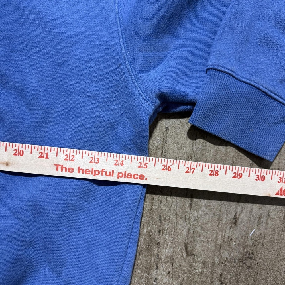 Eddie Bauer Hoodie Sweatshirt Mens Large Blue Pullover Fleece Kangaroo Pocket - Picture 4 of 5
